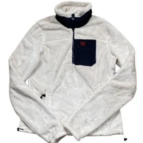 Vintage Abercrombie Womens  Plush Cozy 1/2 Zip  Soft Pullover Sweater XS… - Picture 4 of 13